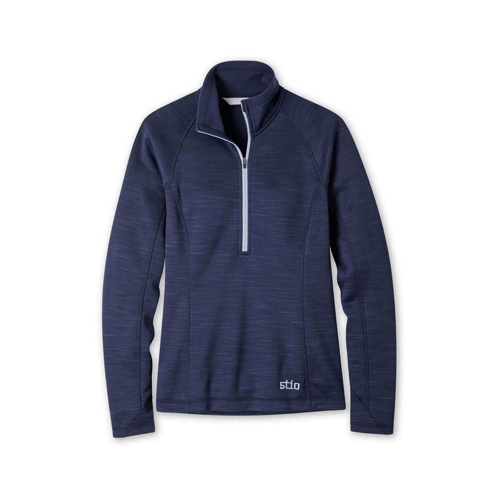 Stio Navy Blue Quarter-Zip Sweatshirt